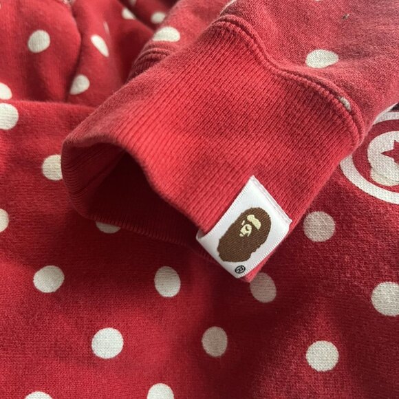 OG BAPE RED POLKA DOT SHARK ZIP UP - Picture 7 of 11